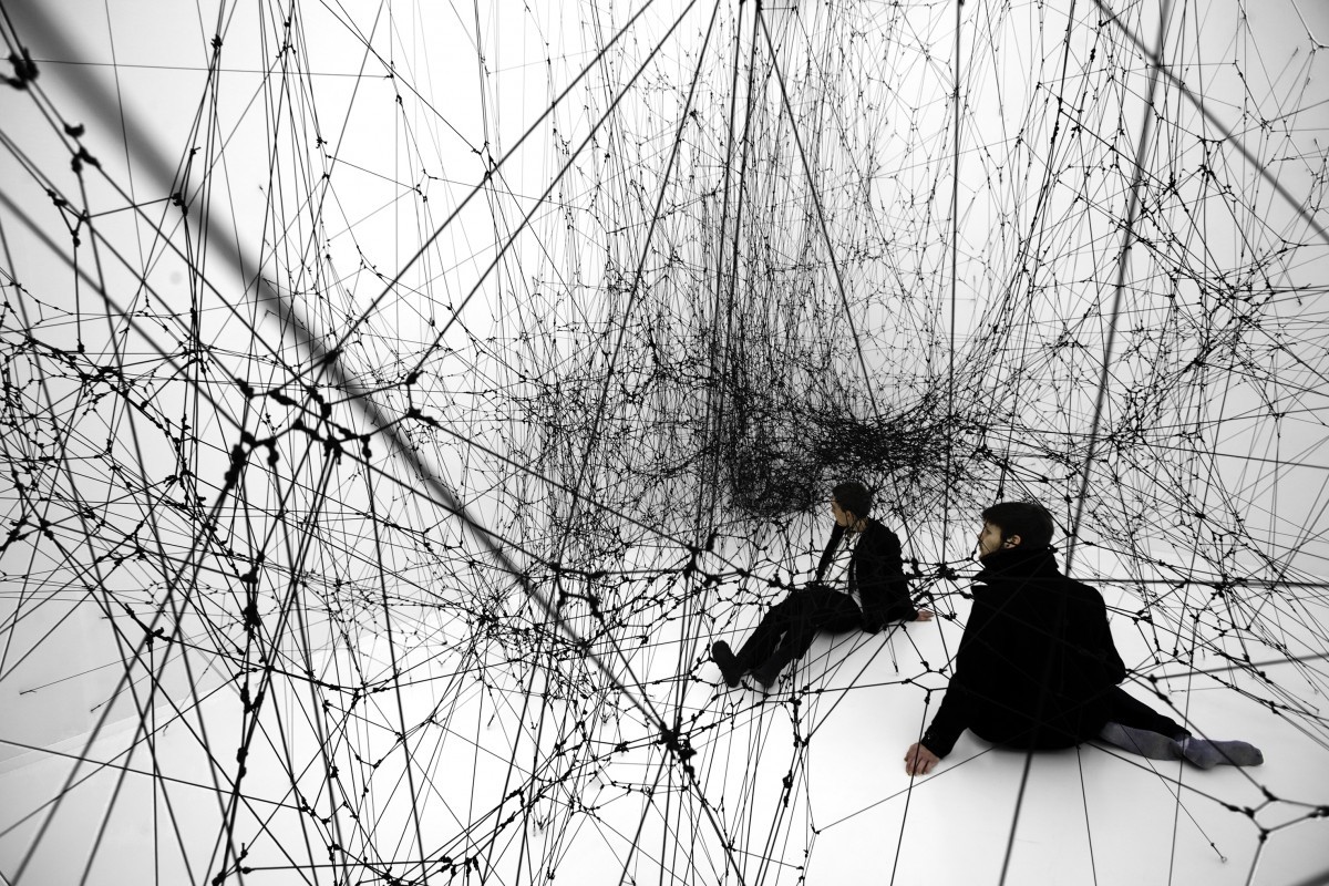 Tomas Saraceno. “14 Billions”, 2009 Bonniers Konsthall, Stockholm. Photo: Studio Saraceno.