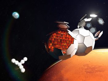 Artist Rendering of TESSERAE (Self-Assembling Space Architecture) , Ariel Ekblaw, Joe Paradiso Credit: Responsive Environments, Space Exploration Initiative and TU Dortmund