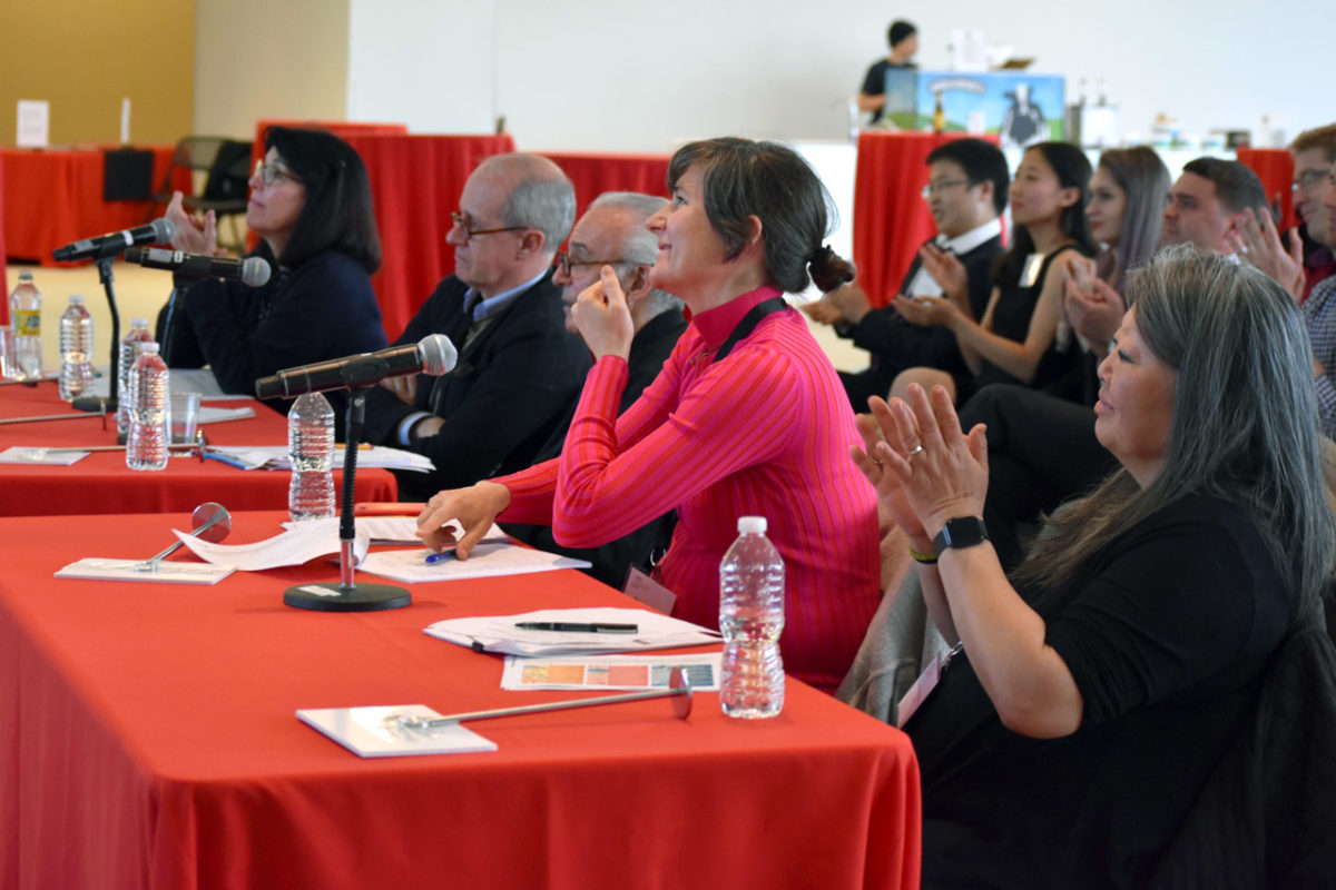 Panel of judges at the 2019 $15K Creative Arts Competition. Credit: HErickson/MIT.