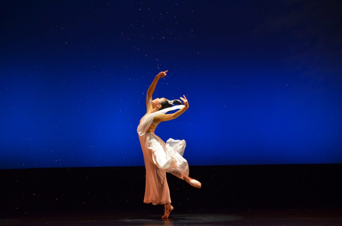 Woman dancing on stage