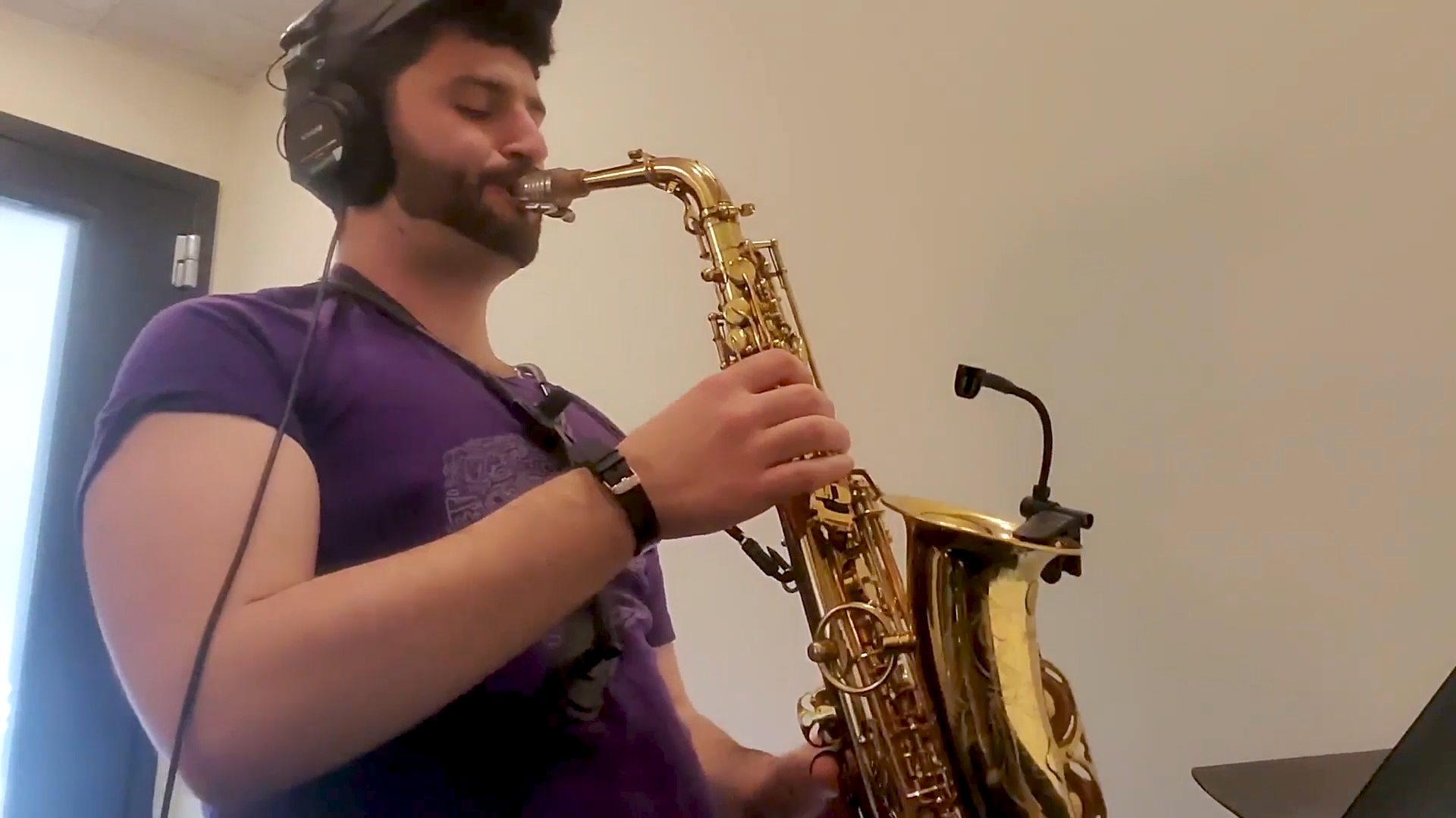 Man playing saxophone